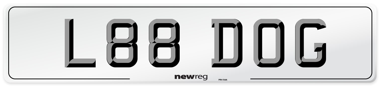 L88 DOG Number Plate from New Reg